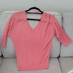 Express Pink 3/4 Sleeve Top